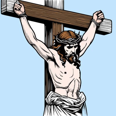 jesus realistic on the cross