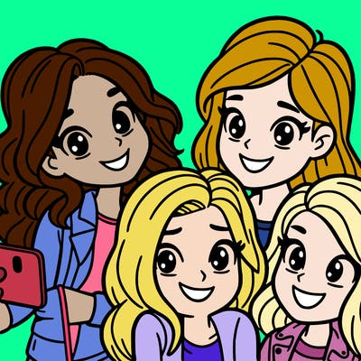 4 girls smiling for a picture