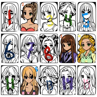 girls that look diffrent anime