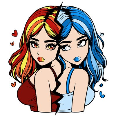 realistic girl split