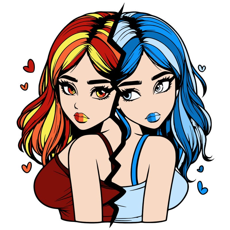 realistic girl split