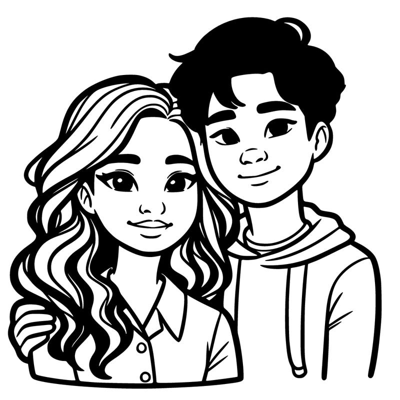 black woman and asian man couple