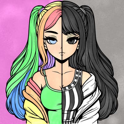 realistic girl split