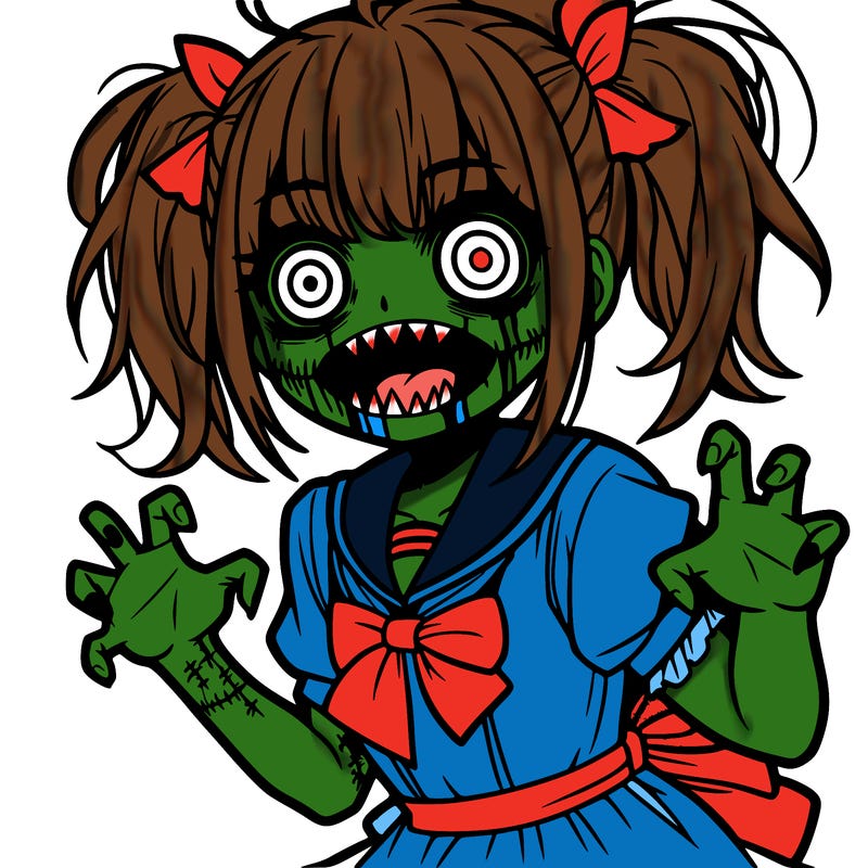 scary anime girl