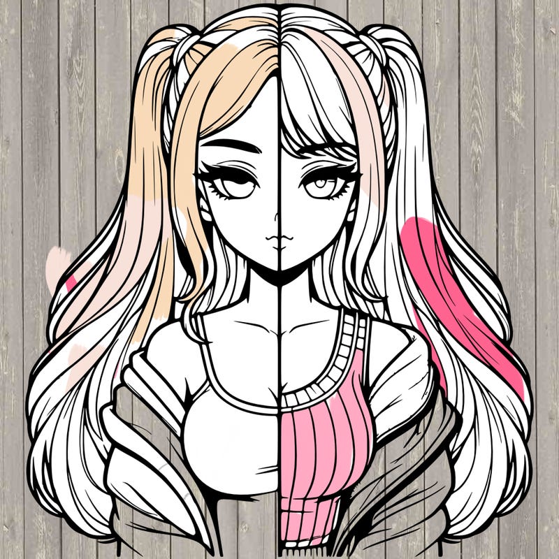 realistic girl split