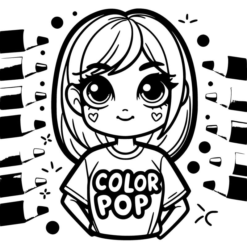 girl with shirt that seis color pop