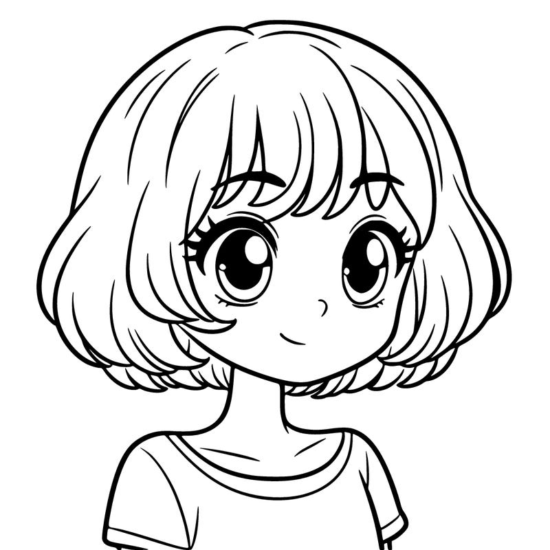 girl with short hair
