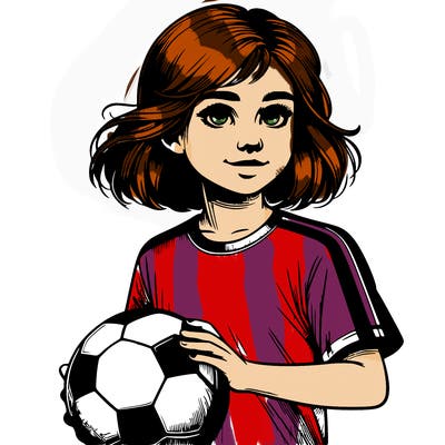 realistic soccer girl