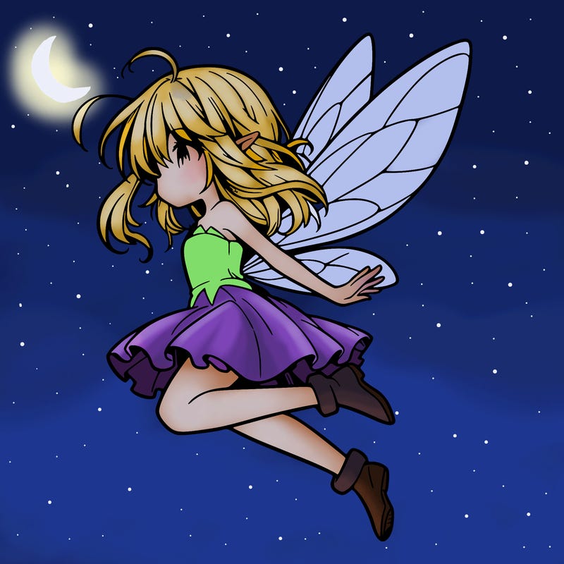manga fairy flying