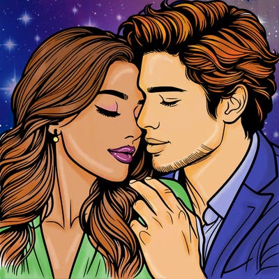 realistic romantic couple