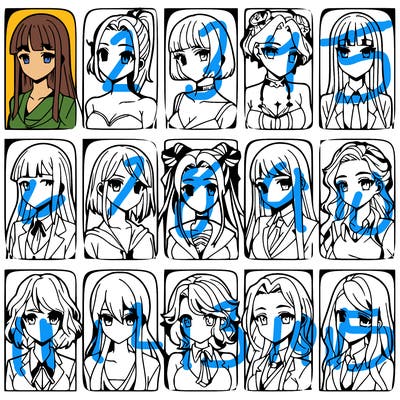 girls that look diffrent anime