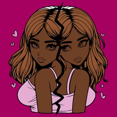 realistic girl split