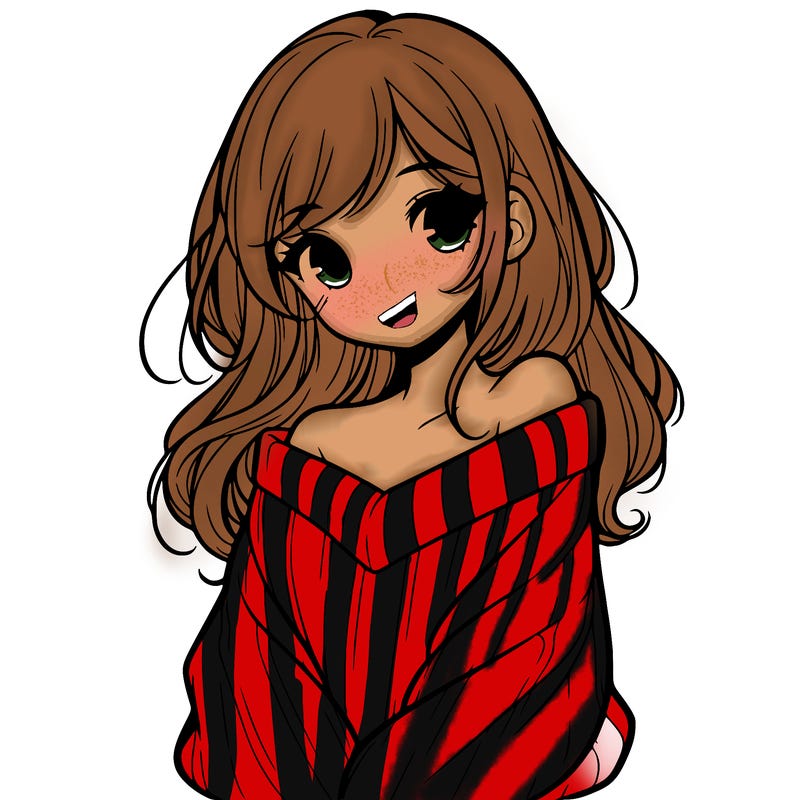 shy pretty girl wearing a sweater that is falling off one shoulder portrait