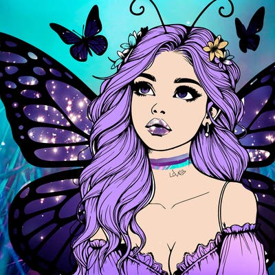 butterfly fairy realistic girl