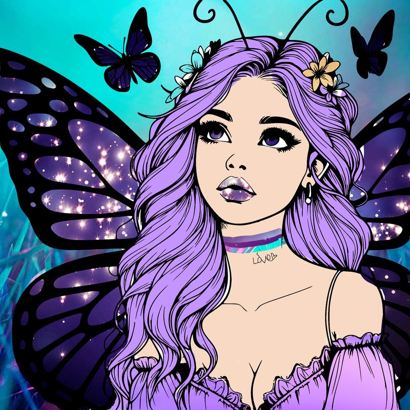 butterfly fairy realistic girl