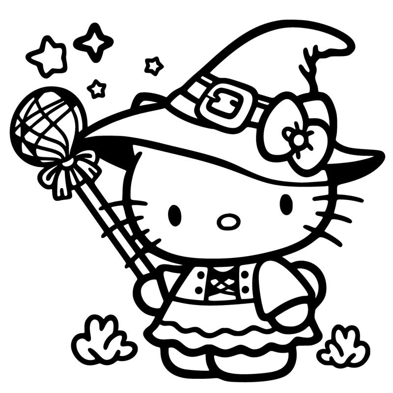 hello kitty as a witch