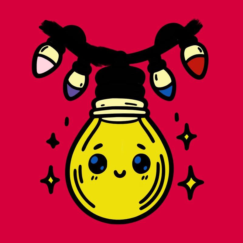 small bulb of a garland