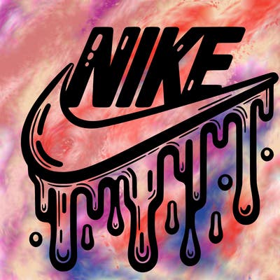 dripping nike logo