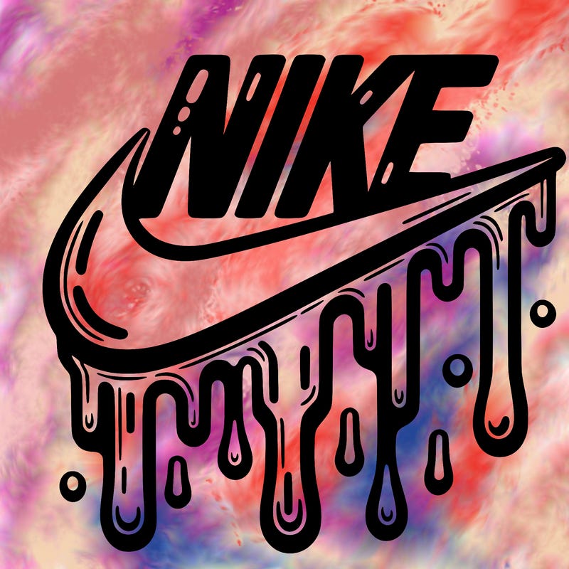 dripping nike logo