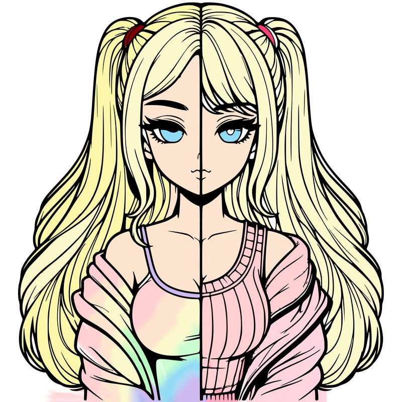 realistic girl split