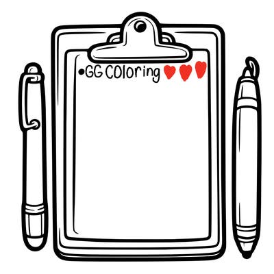 blank clip board with pen