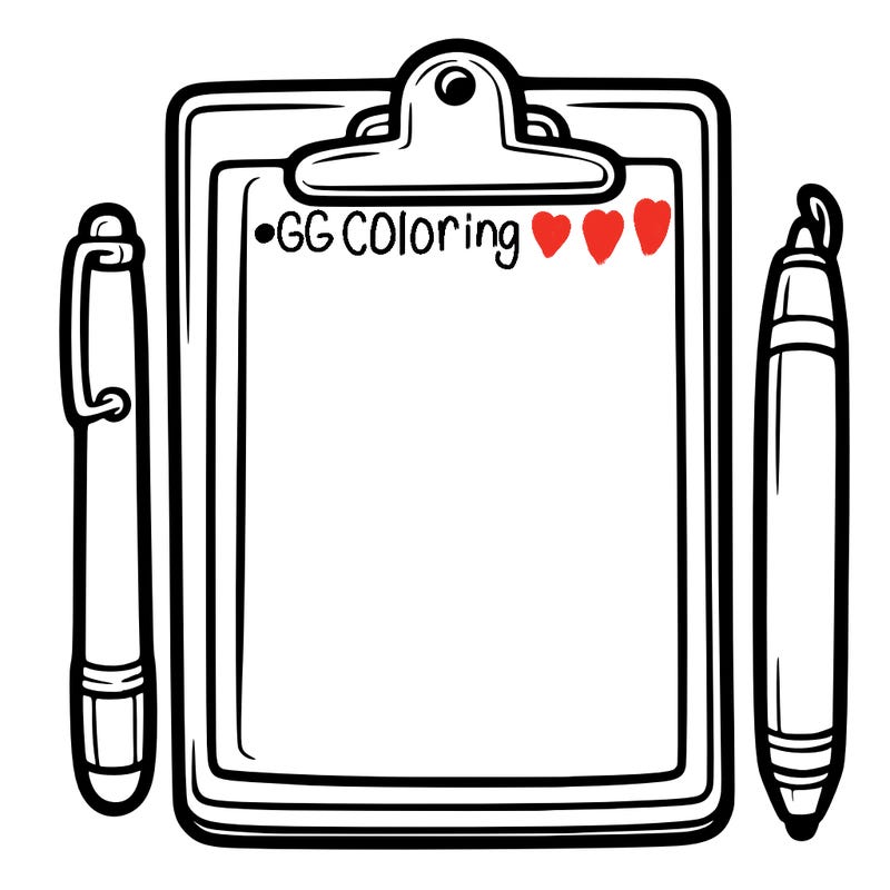 blank clip board with pen