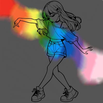 realistic girl danceing