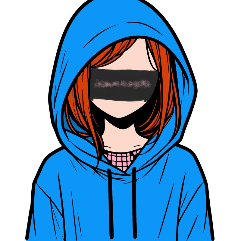 faceless girl in hoodie