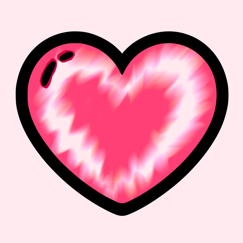 a blank heart