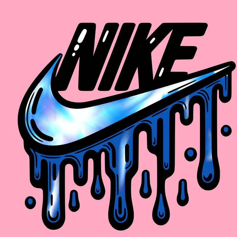 dripping nike logo
