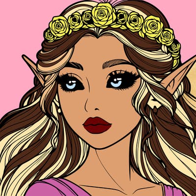 realistic beautiful elf princess