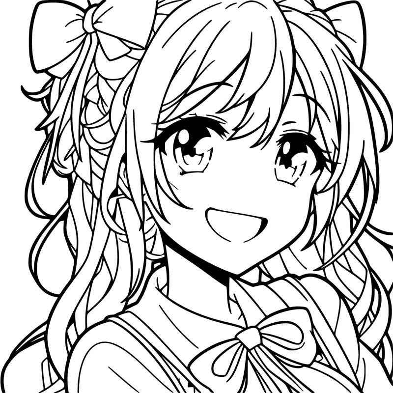 smiling anime girl