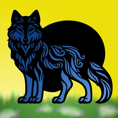 mystic  blue wolf ￼