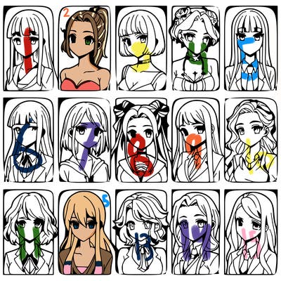 girls that look diffrent anime