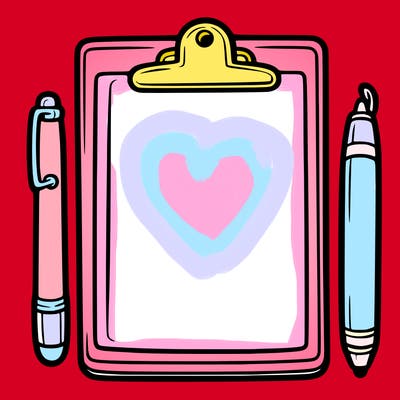 blank clip board with pen