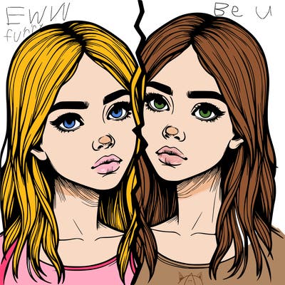 realistic girl split