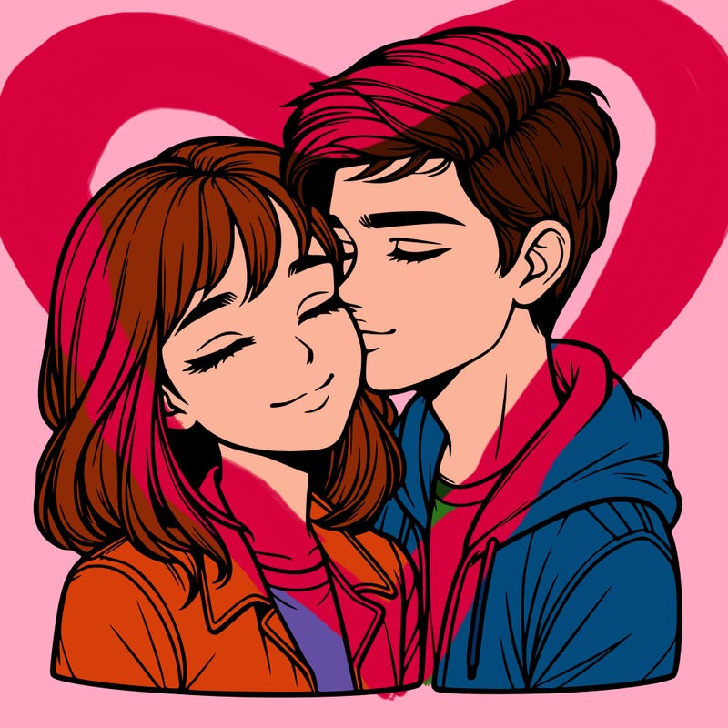 realistic girl and boy  love