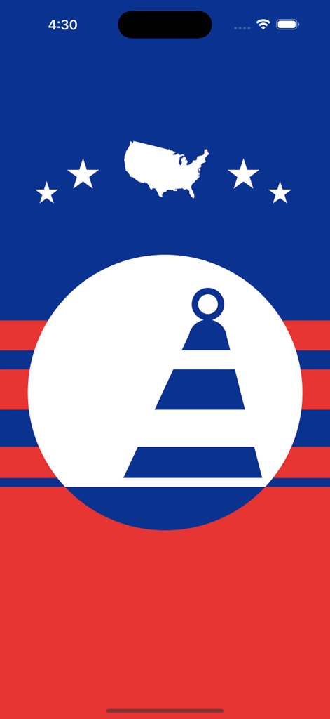 Splash screen of the NOAA National Data Buoy Marine app with a buoy symbol and USA map.