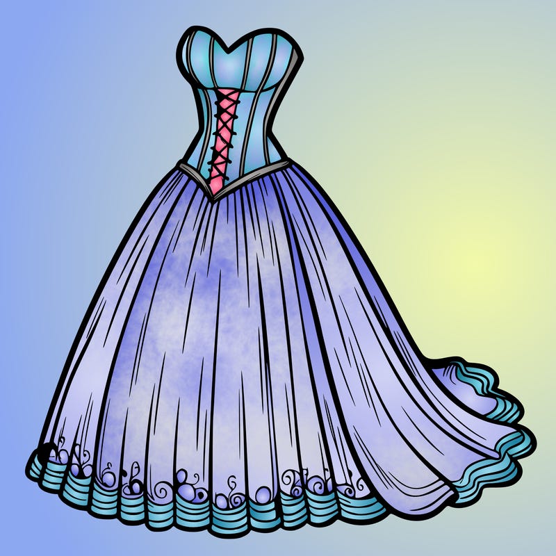 wedding dress-corset and a long and flowy skirt