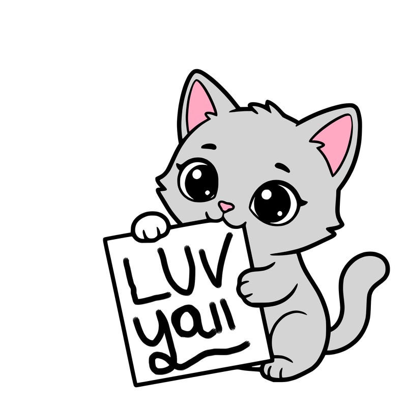 a small cat with a blank sheet of paper in its hand. the cat is sooooooo cute!