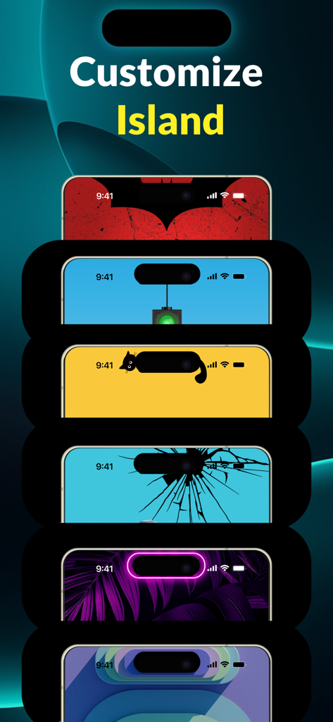 Glass Wallpapers - Lock Screen - 반려동물과 캐릭터를 포함한 맞춤 iPhone Dynamic Island 배경화면 디자인 모음