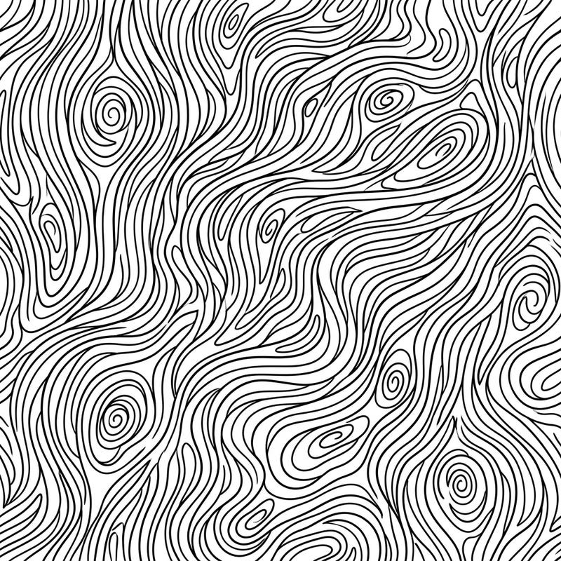 Delve into the mesmerizing world of nature with this intricate wood grain patterns coloring page. Its flowing lines and organic swirls offer a unique and calming creative experience.
