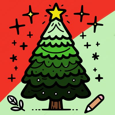 chirmas tree with a star on top