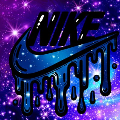 dripping nike logo
