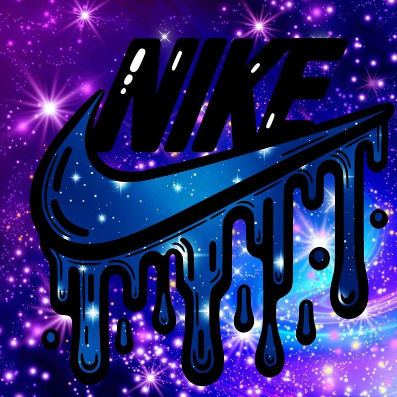dripping nike logo