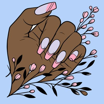 nails with french tip