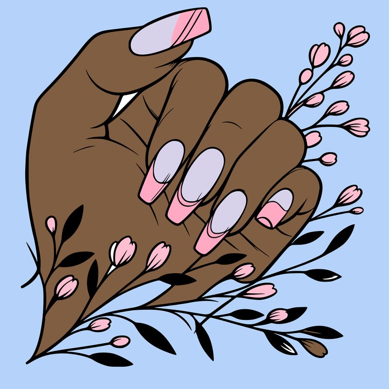 nails with french tip