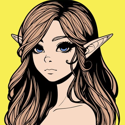 elf girl realistic dark fantasy