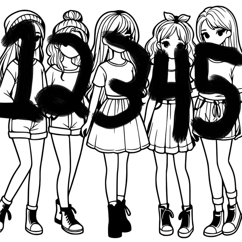 a group of five girls