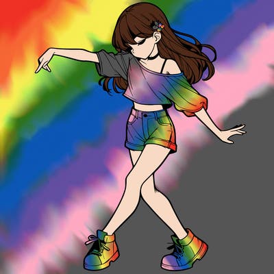 realistic girl danceing